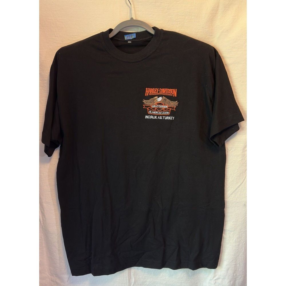 Vintage Harley Davidson Embroidered Turkey Graphic Tee Size‎ XL